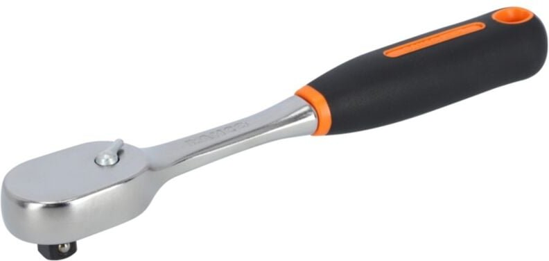 Bahco Birnenförmige 1/2-Umschaltknarre mit 80 Zähnen und 4,5°-Rückschwenkwinkel, 270 mm - Einzelhandelsverpackung