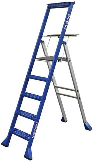 Matisère - Profi Stehleiter 5 Stufen - Maximale Arbeitshöhe 3.10m - 649205