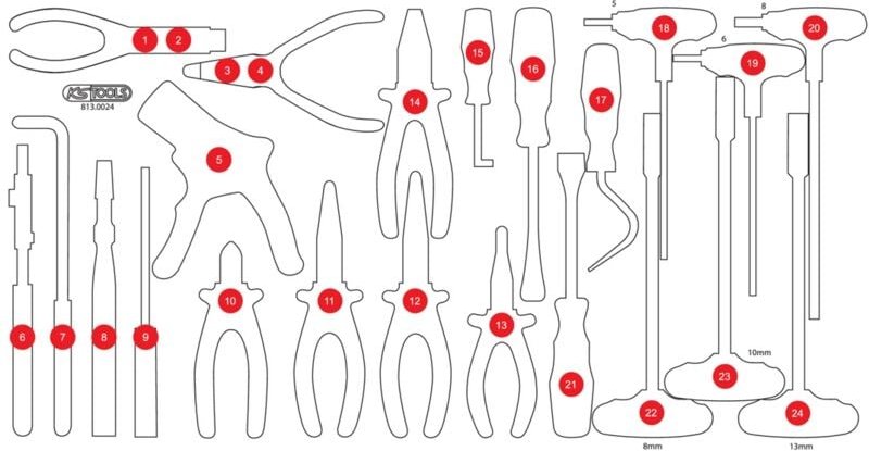 Ks Tools Leere Schaumstoffeinlage zu 813.0024