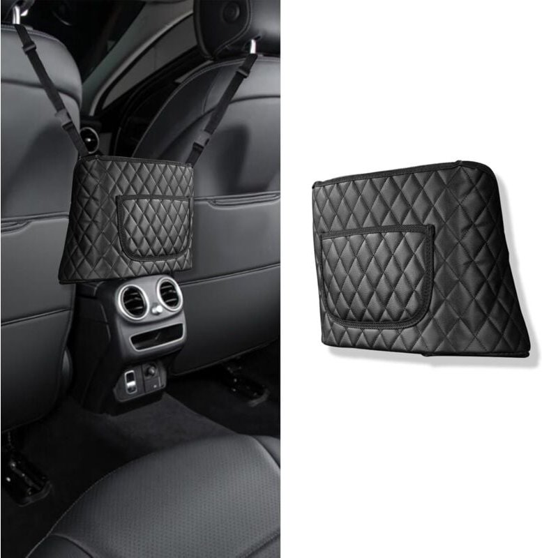 Leder-Organizertasche für Autositze, Autohalterung zwischen den Sitzen, universelle Sitztasche mit großer Kapazität, Led...