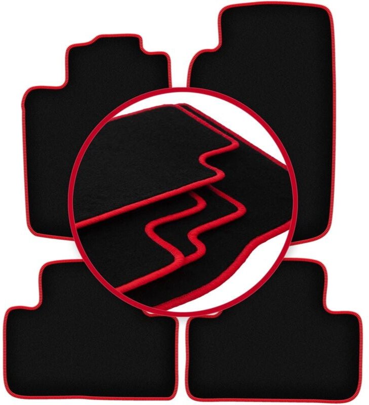CARLUX-RED Autofußmatten für: Renault Laguna III Coupé (2007-2015)