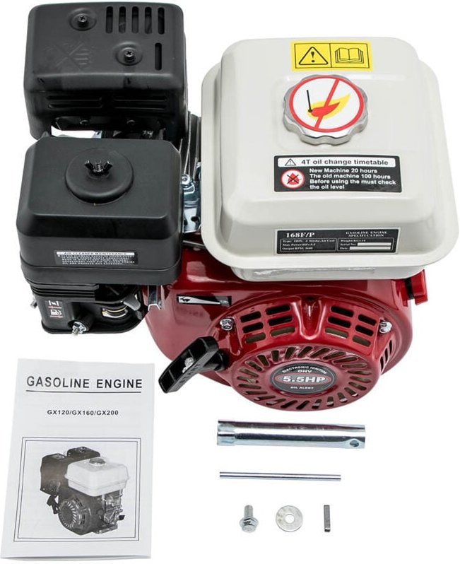 5.5 PS 4.1 kW Benzinmotor Standmotor Kartmotor 4-Takt 20mm Welle 168F5.5 PS 4.1 kW Benzinmotor Standmotor Kartmotor 4-Ta...