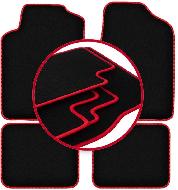 CARLUX-RED Autofußmatten für: Chrysler Sebring I Cabrio, Limousine (1995-2001)