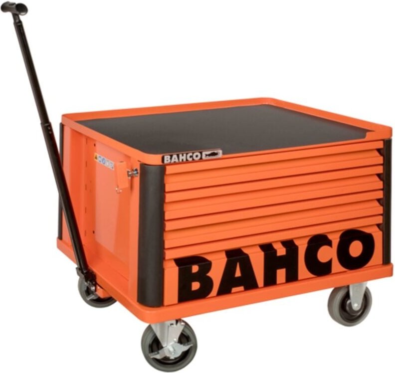 Bahco - Mini-Werkstattwagen, 4 Schubladen, orange, mit Zugstange