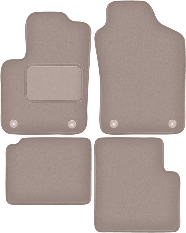 Beige Veloursmatten für: Fiat 500 Hybrid Fließheck (2020-)