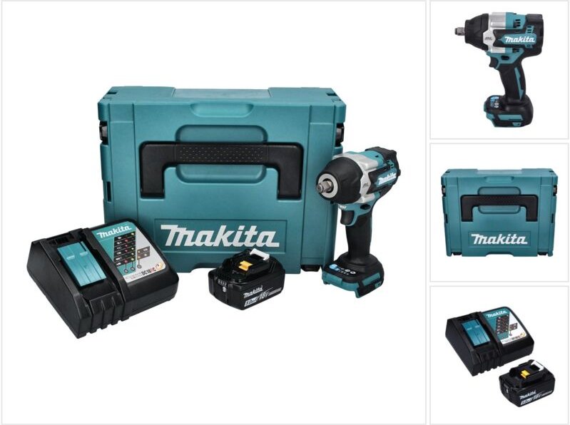 Dtw 700 RT1J Akku Schlagschrauber 18 v 700 Nm 1/2' xpt Brushless + 1x Akku 5,0 Ah + Ladegerät + Makpac - Makita