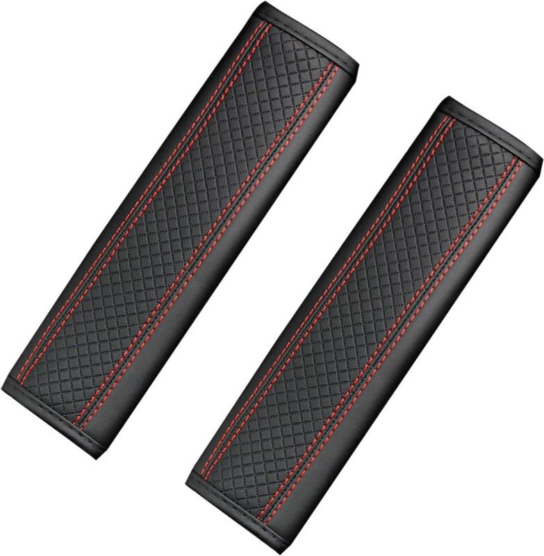 Memkey - Sicherheitsgurtpolster, 2 Stück, Auto-Sicherheitsgurt, abnehmbares Sicherheitsgurtkissen, Auto-Komfortpolster, ...