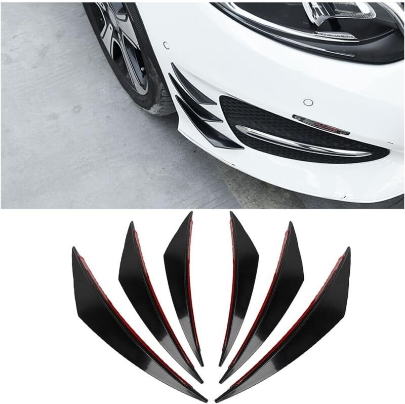 Thumbnail - 6-teiliges Kit für Frontstoßstangen-Lippenspoiler, Canards-Set für Auto-Frontstoßstange, winddichte Messerleiste, univer...