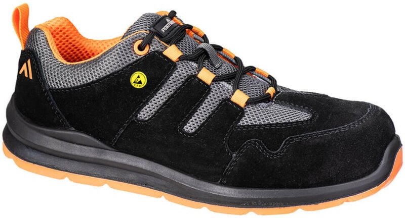 Sicherheits-Sneaker S1 ESD SR FO Schwarz/Orange 47
