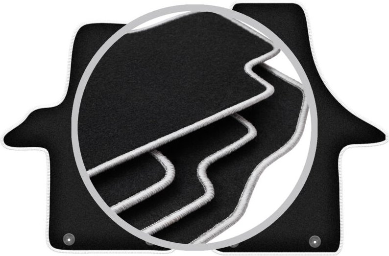 CARLUX-SILVER Autofußmatten für: Volkswagen Transporter T6 Kastenwagen (2015-)