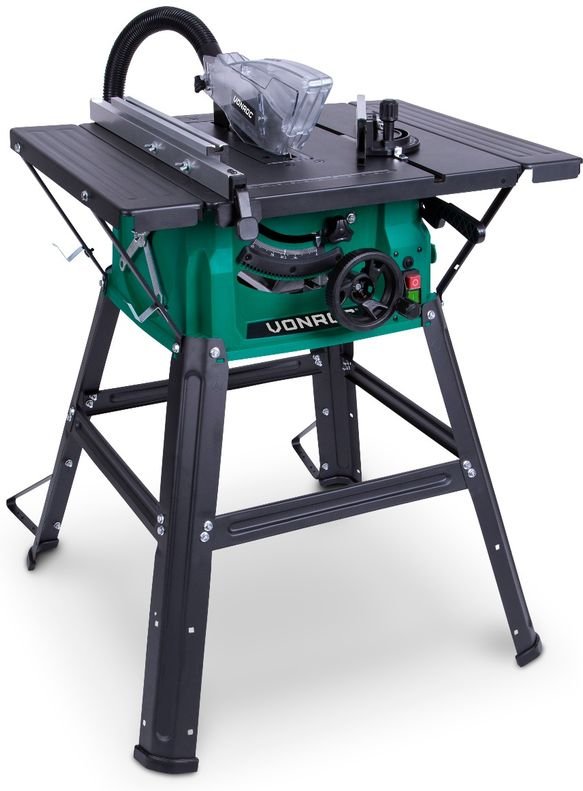 Vonroc - Sägetisch – 1500 w – Inkl. 210 mm, 40T Sägeblatt – mit Untergestell