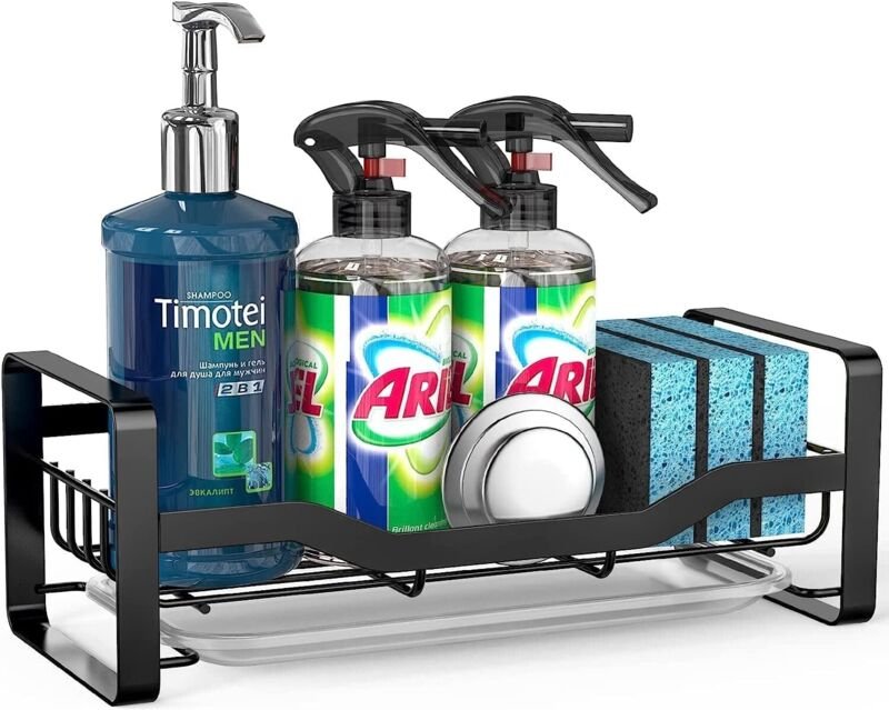 Küchenaufbewahrung unter der Spüle, Schwammhalter, unter dem Regal, Zubehör, platzsparender Halter, Aufbewahrungsorganis...