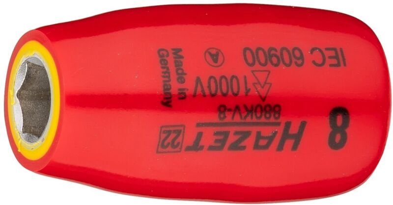 Steckschlüsseleinsatz, Sechskant, Vierkant hohl 10 mm (3/8), Außen-Sechskant-Tractionsprofil, 8 mm, Art.Nr. 880KV-8 - Ha...