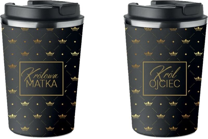2er-Set Premium Thermobecher Queen Mother King Father 350ml KT070