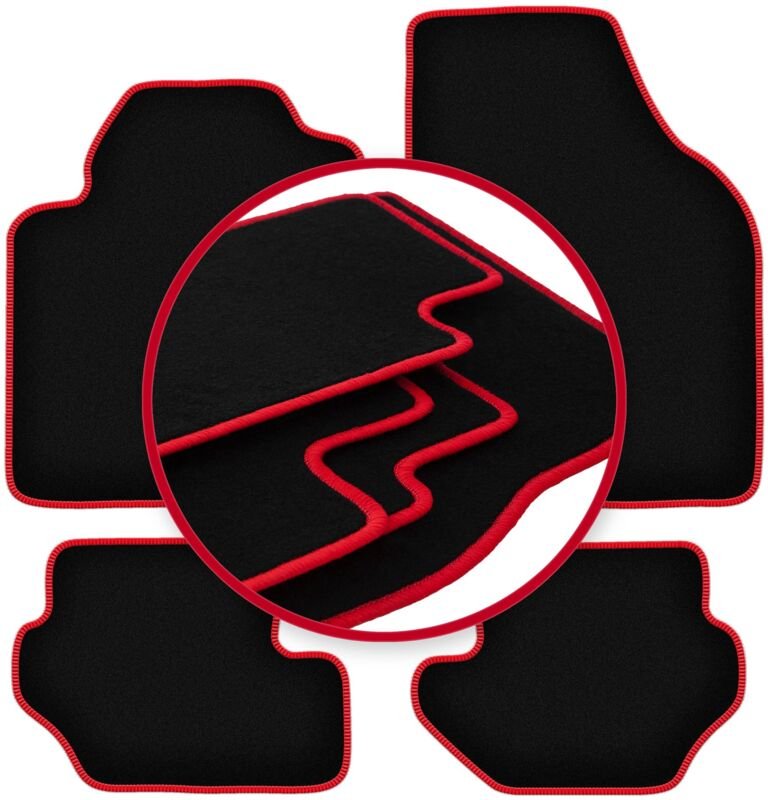 CARLUX-RED Auto-Fußmatten für: Ford Fiesta MK5 Fließheck (1999-2002)