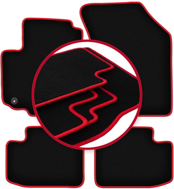 CARLUX-RED Autofußmatten für: Fiat Sedici Fließheck (2006-2014)