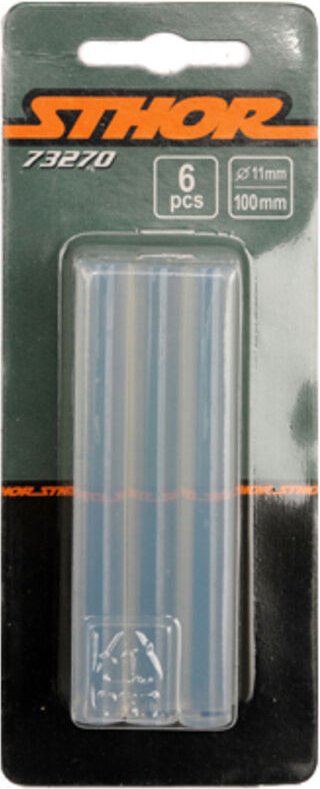 Toya - Blisterpackung mit 6 Heißklebesticks 10 cm 12 mm 73270 sthor