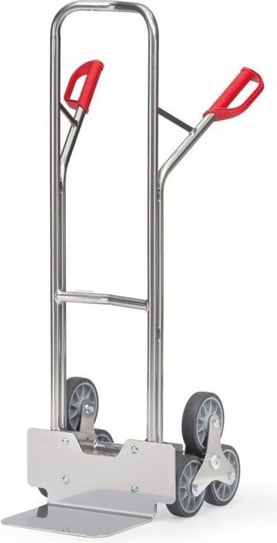 Fetra - Alu-Treppenkarre, Schaufel 320 x 250 mm, 3-Rad-Stern, je 3 TPE-Räder 160 x 40 mm