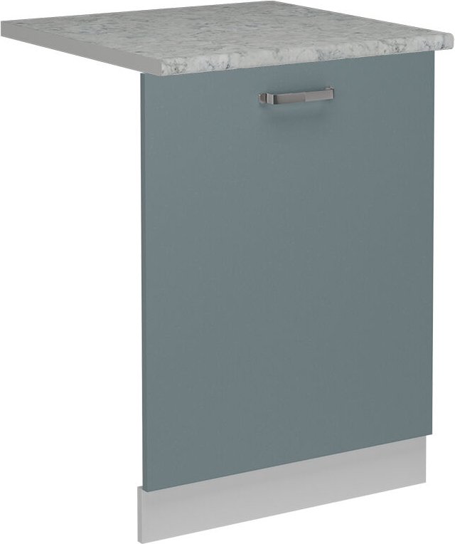 Vicco - Geschirrspülblende R-Line, Blau-Grau, 60 cm , ap Marmor