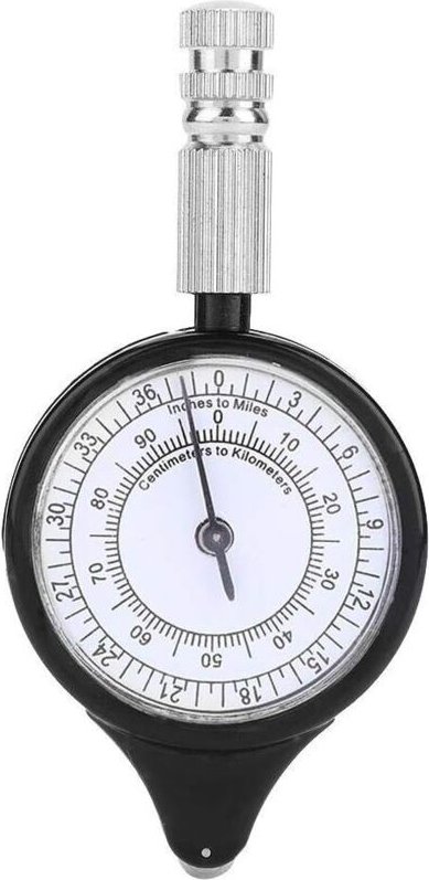 Kurvimeter, Mini-Navigationstool für den Außenbereich, Kurvimeter, Entfernungsrechner, Kartierungstool, Metallrad für Ca...