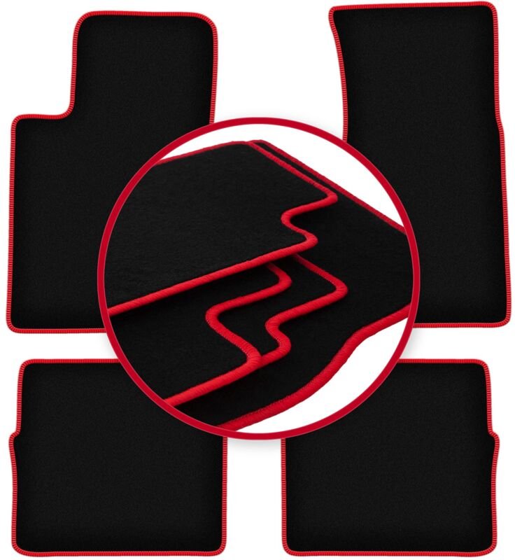 CARLUX-RED Auto-Fußmatten für: Cadillac SRX 0 (2004-2010)