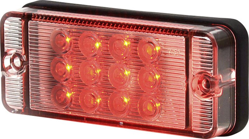 Secorüt - Nebelschlussleuchte Offene Kabelenden Nebelschlussleuchte hinten 12 v, 24 v Rot Klarglas