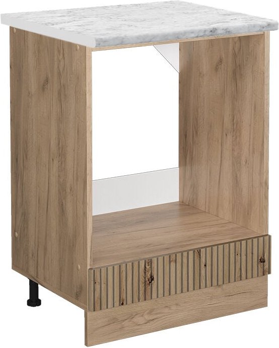 Herdumbauschrank R-Line, Artisan-Eiche, 60 cm ap Marmor Vicco