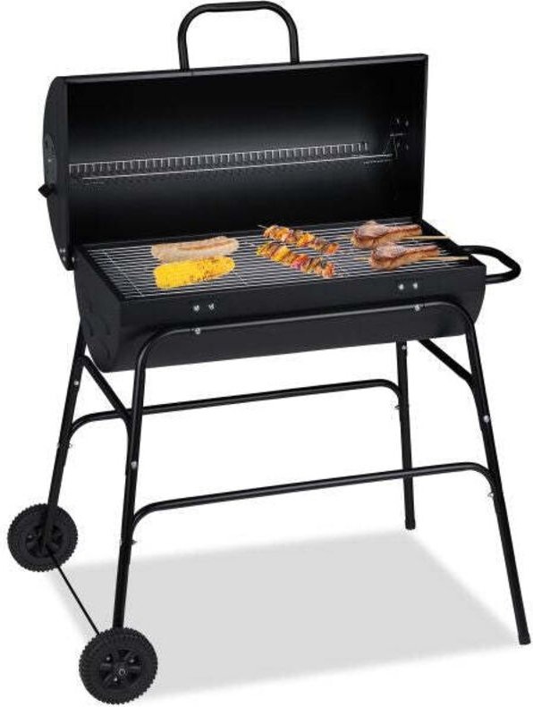 Charcoal grill with lid