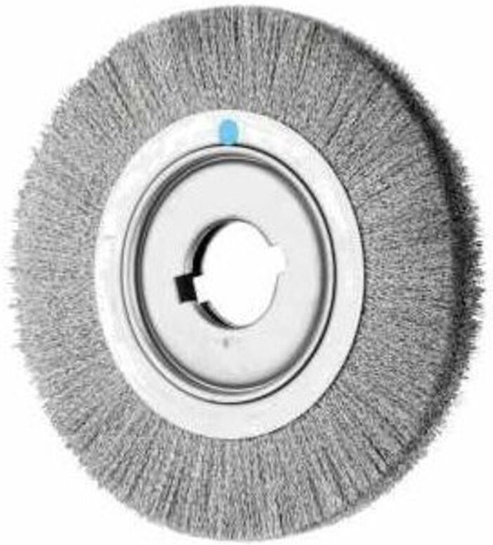 Rundbürste breit ungezopft rbu Ø250x30xvariable Bohrung Edelstahl-Draht-Ø0,30 Schleifbock - Pferd
