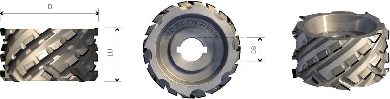 Mtecf025.2 - Kantenband-Fräsen Mit Schraube Aus Diamant D125/150 Pkd H4,5 Mm Ax. 54.9° - Mobiltecnica .2d125 Lu34 Z3+3 Z...