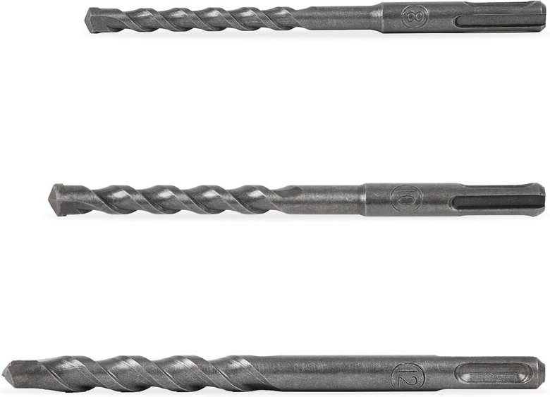 Sds Plus Bohrer Betonbohrer Steinbohrer Hammerbohrer set (8mm 10mm und 12mm) - Eberth