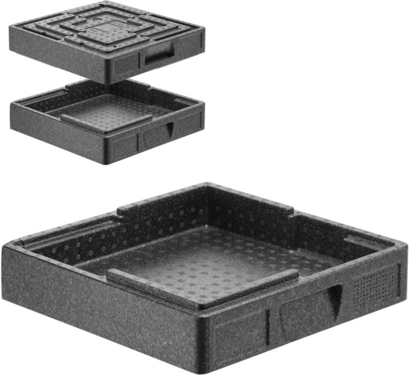 SALTO Thermo-Cateringbehälter zum Transport von Speisen, Innenmaße 35x35x4,5cm 5L
