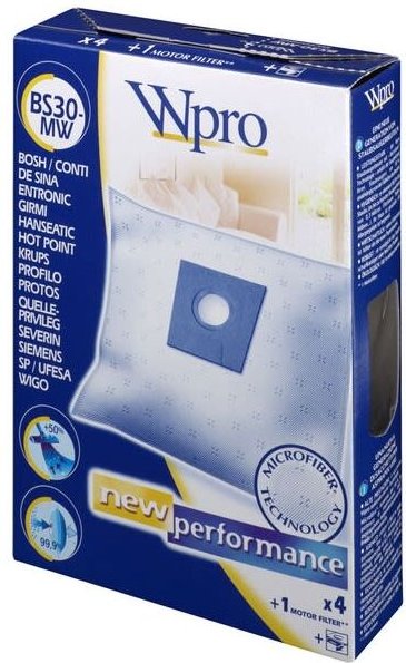 Staubsaugerbeutel per 4 Mikrofaser bs30-mw für Staubsauger Siemens