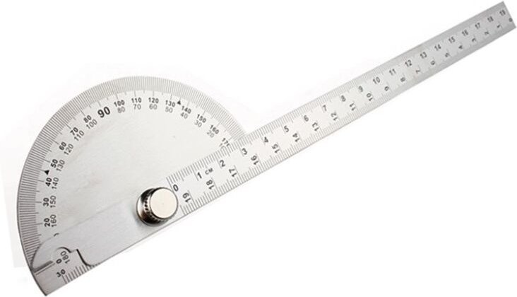 Csparkv - 250x14mm - Winkelmesser - Einfacher Winkelmesser aus Edelstahl