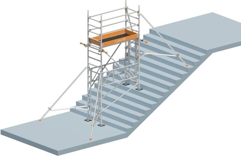 Layher Treppen-Kit für Fahrgerüst Uni Leicht mit 2 Durchgängen 5,03m AH