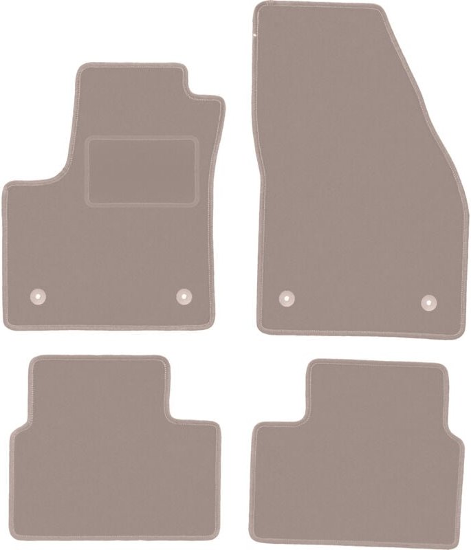 Beige Veloursmatten für: Opel Meriva B Minivan (2010-2017)