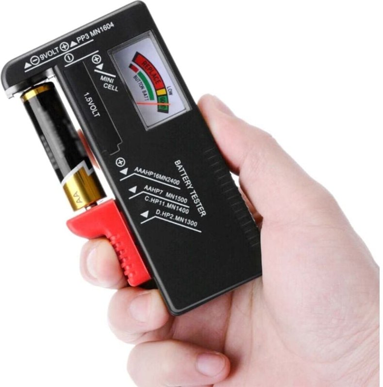 LaBlanc - Universal-Batterietester, digitaler Batterietester, für AA AAA CD 9V Schlüsselbatterien 1,5V Batteriespannungs...