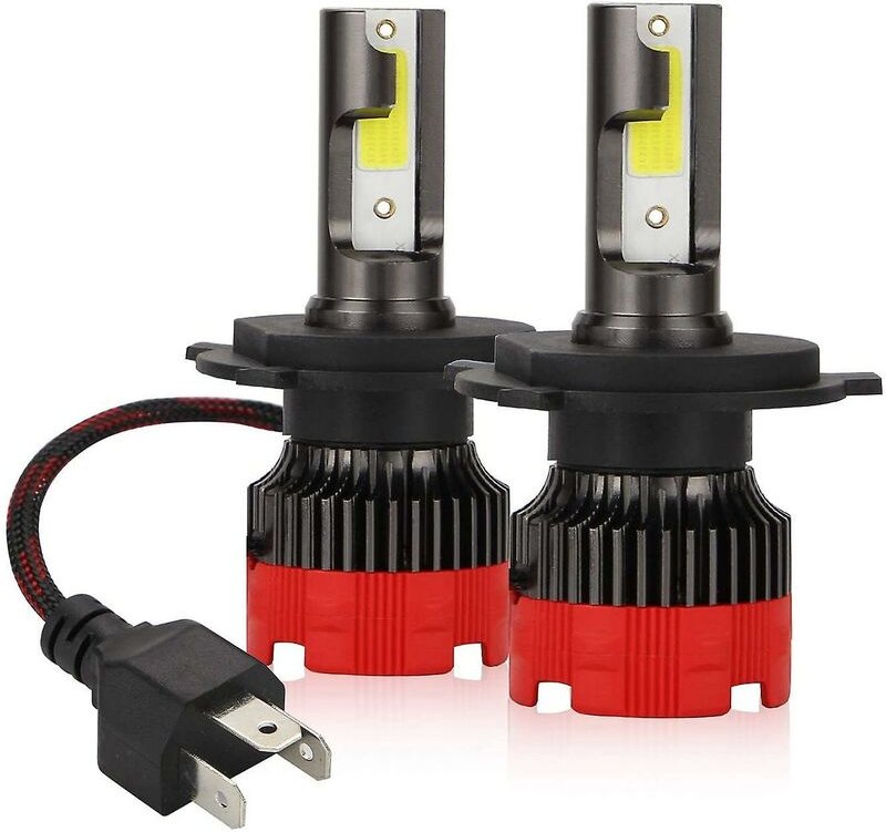 Woosien - H4 9003 LED-Scheinwerferlampen, 6000 k, Fernlicht, Abblendlicht, 55 w, 8000 Nebelscheinwerfer, wasserdichte Do...