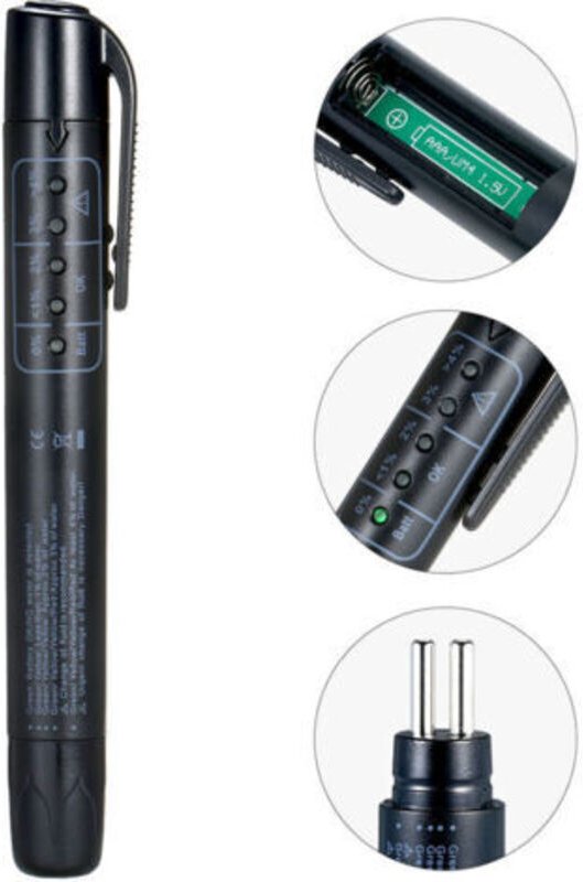 Jalleria - Stifttyp Kfz-Bremsöl-Feuchtigkeitsanalysator Bremsflüssigkeitstester