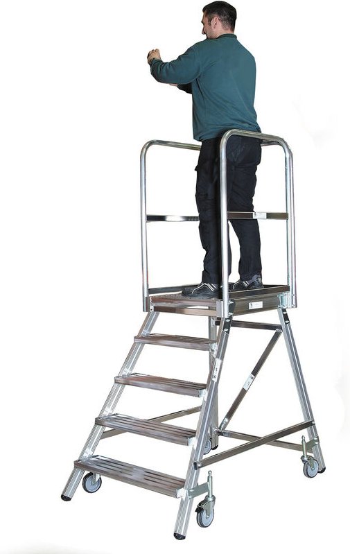 Euroline Premium 515 Mobile Podesttreppe einseitig 7 Stufen