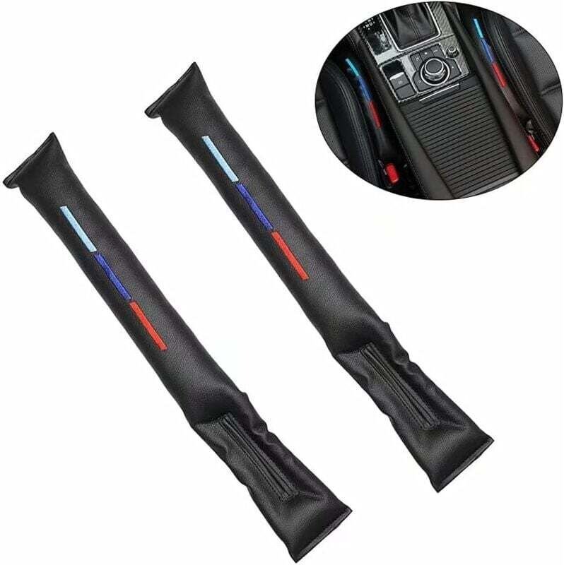 Autositzstopfen, 2 Stück Autositz-Lückenfüller-Pad, Autositz-Lückenfüller für BMW (Schwarz)