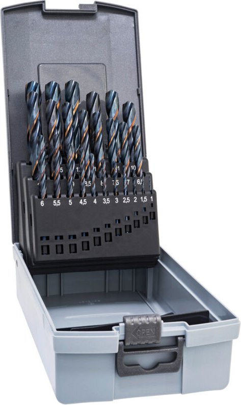 Alpen - Spiralbohrer-Satz hss din 338 n dampfbehandelt 25-teilig (1-13 mm)