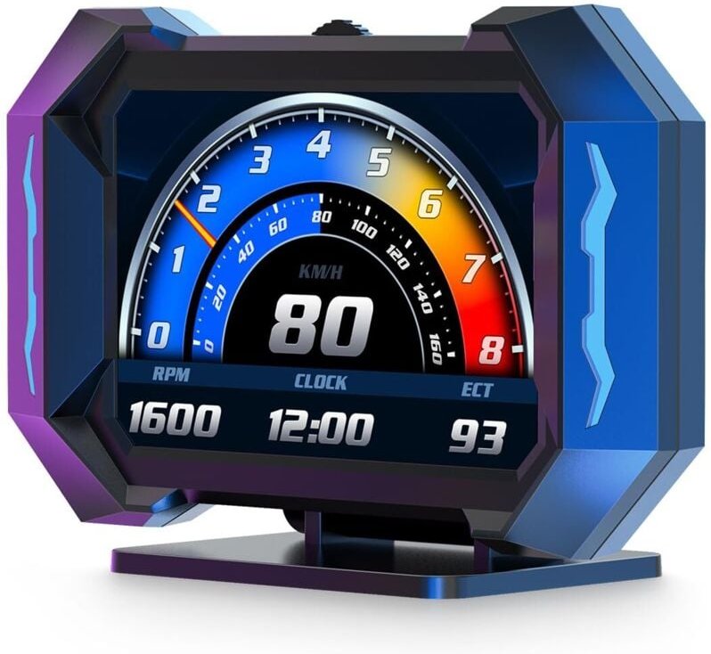 Digitales Multifunktionsmessgerät fürs Auto mit Head-Up-Display (HUD), Tachometer, Drehzahlmesser, Wassertemperatur, Ölt...