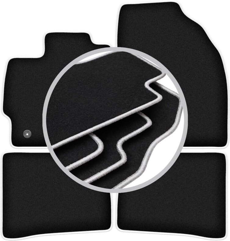 CARLUX-SILVER Autofußmatten für: Toyota Prius III XW30 Fließheck (2011-2015)