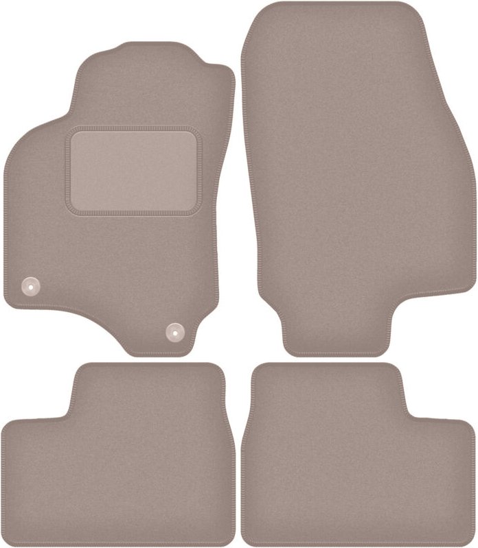 Beige Veloursmatten für: Opel Astra G Cabrio, Coupé, Bertone (1998-2009)