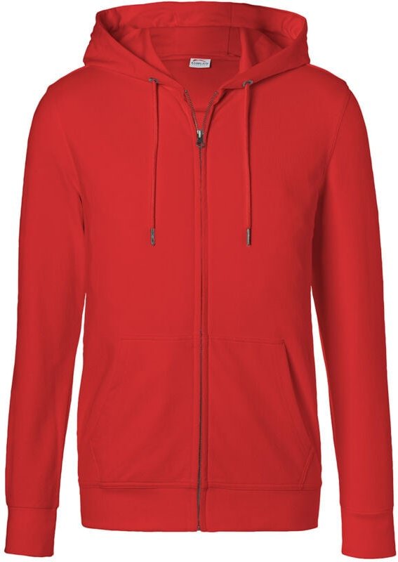 Kübler Shirts Kapuzen-Sweatjacke mittelrot L