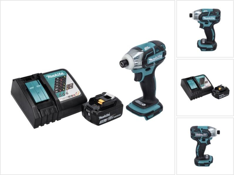 Dts 141 RT1 Akku Impulsschrauber 18 v 40 Nm 1/4' Brushless + 1x Akku 5,0 Ah + Ladegerät - Makita