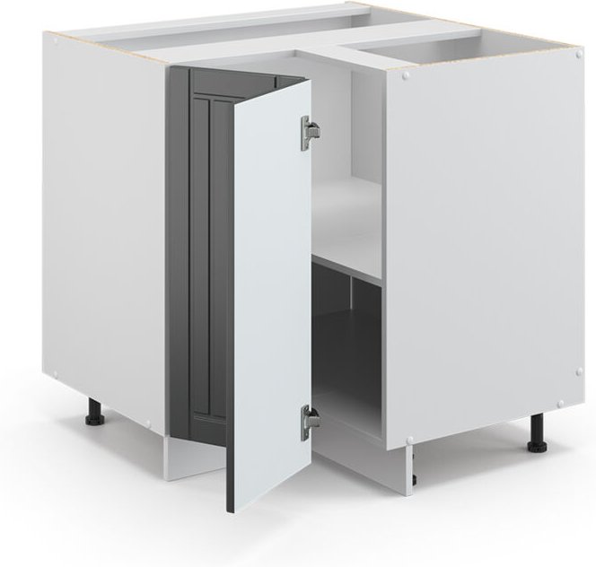 Vicco - Eckunterschrank Fame-Line, Anthrazit Landhaus, 80.5 cm, ap Eiche