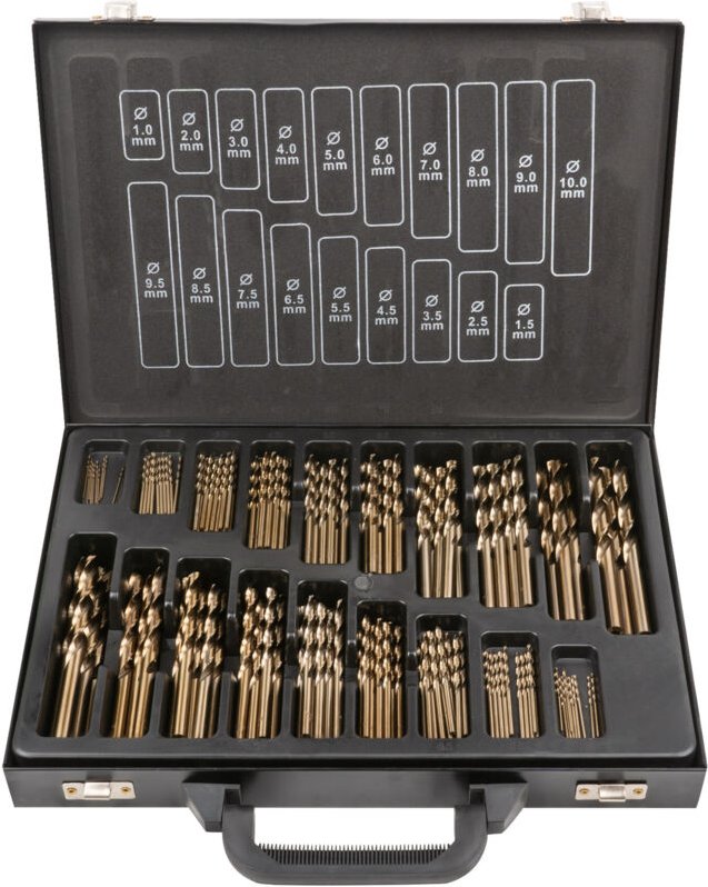 JBM54348 Spiralbohrerkoffer 1–10 mm Kobalt