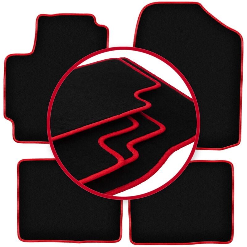 CARLUX-RED Autofußmatten für: Daihatsu Sirion III M300 Fließheck (2004-2010)